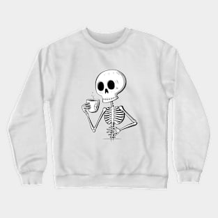 Funny Coffee Skeleton Crewneck Sweatshirt